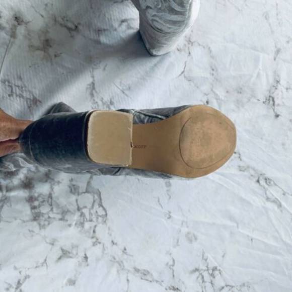 Rebecca Minkoff Bryce Embossed Silver Velvet Boots - Picture 8 of 8